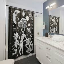 Celestial Mushroom Shower Curtain