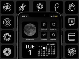 Minimal Charcoal Icon Aesthetic Pack