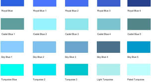 Diffe Shades Of Blue A List With