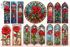 Rose Stained Glass Windows Sublimation