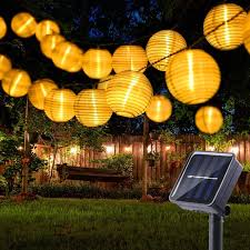 3m 20 White Solar Lantern String Lights