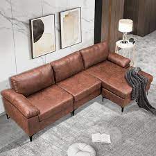 Fabric L Shaped Sectional Sofa