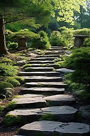Steps In The Path In A Garden On The