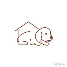 Dog House Logo Design Vector