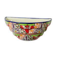 Talavera Style Ceramic Wall Planter