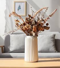 Fluted Ceramic Flower Vase Beautiful