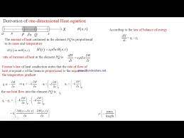 Derivation Of One Dimensional Heat