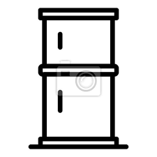 Two Chamber Refrigerator Icon Outline
