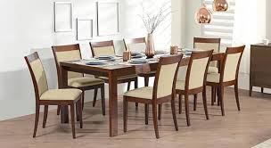 8 Seater Glass Top Dining Table Set