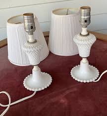 Milk Glass Hobnail Table Lamp 10