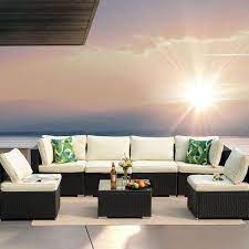 Wicker Outdoor Sectional Sofa Set