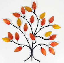 Metal Wall Art Golden Autumn Tree Branch