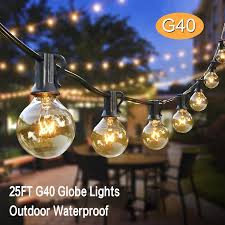 G40 25ft Outdoor String Lights Yilinm