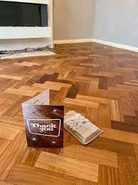 Wood Floor Staining And Gap Filling