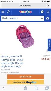 Graco Baby Doll Car Seat Brand New For