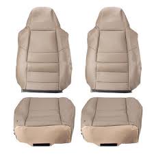 Driver Passenger Leather Seat Cover Tan