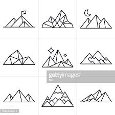 Mountain And Line Drawing Symbol And