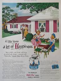 1954 Dutch Boy House Paint Ad 1950s