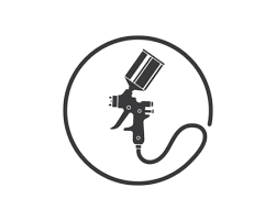 Spray Gun Paint Logo Icon Vector