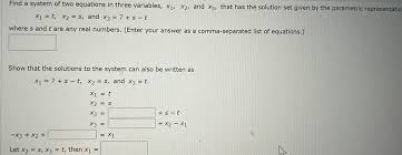 Equations In Three Variables