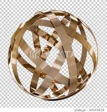 Brass Metal Stripes Sphere Or Ball