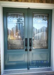 Decorative Glass Steel Entry Door