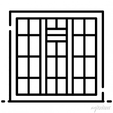 Glass Window Frame Icon Of Vector