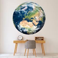 World Globe Earth Map Wall Sticker Ws