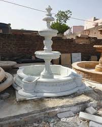 White Marble Garden Fountain 2 Fit At
