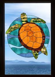 Sea Turtle Window Cling Suncatcher Size