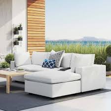 Modway Eei 5581 Commix 4 Piece Sunbrella Outdoor Patio Sectional Sofa White
