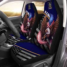 Bald Eagle American Flag Car Seat Cover