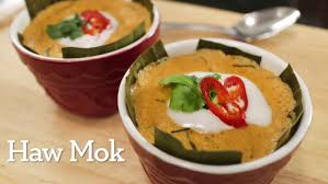 Haw Mok Thai Red Curry Custard ห อหมก