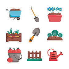 Detail Style Icon Set Design Gardening