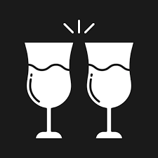 Toast To Two Wine Glasses Vector