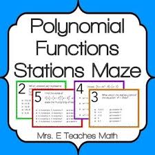 Polynomial Functions Activity Digital