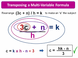 Transposing And Rearranging Formulas