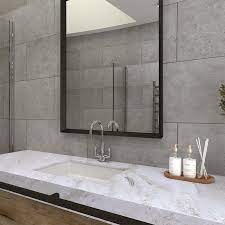 Gray Concrete Tile Effect Wall Panels