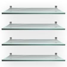 Polished Glass Shelf Bracket Wall