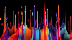 Colors Drips Stock Footage