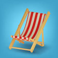 3d Vector Striped Beach Chair