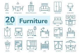 Premium Vector Furniture Icons Set