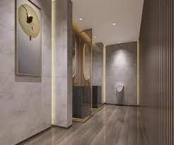 Contemporary Interior Of Public Toilet