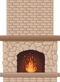 Stone Fireplace Vector Art Icons And