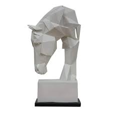 Polyresin Horse Head Sculpture Decor