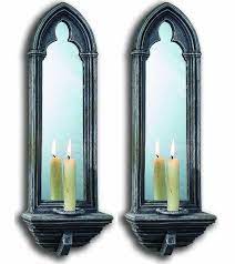 Gothic Mirror Wall Hanging Candle
