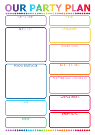 How To Plan A Party Printable Planner