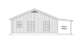 Rustic Two Bedroom Ranch House Plan