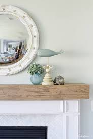 diy wood beam mantel