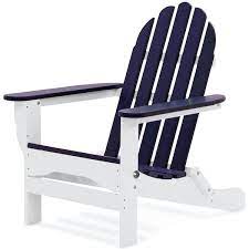 Navy Plastic Folding Adirondack Chair